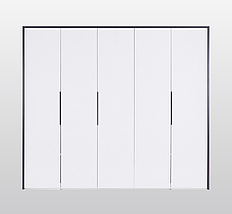 Шафа Лукка 5 дверний білий глянц/мат антрацит ТМ Миро-Марк, фото 4