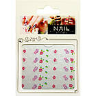 3D Наклейки для Ногтей Самоклеющиеся HSC001 Цветы Белые, Розовые, Фиолетовые, Зеленые Дизайн Ногтей, фото 3