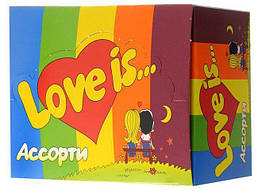 Жуйки Love is 5 смаків мікс жувальна гумка/цукерки лові іс