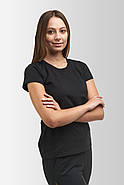Футболка жіноча класична Vsetex Чорна XL, фото 3