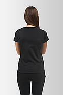 Футболка жіноча класична Vsetex Чорна XL, фото 4