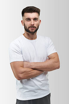 Футболка чоловіча класична Vsetex Біла S