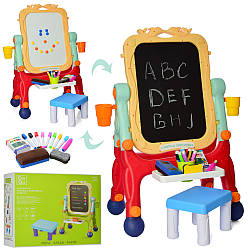 Дитячий двосторонній мольберт зі стільчиком ББ