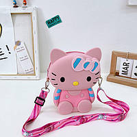 Большая детская сумочка силикон Hello Kitty 19*14*4 см