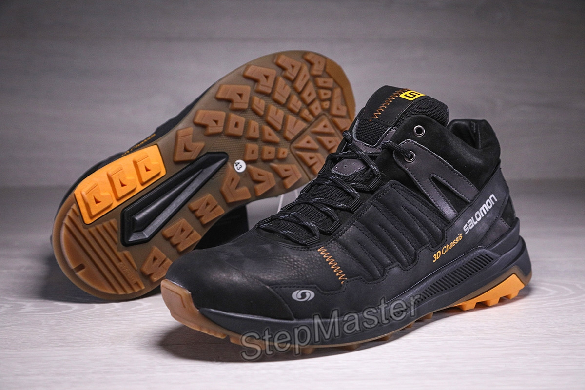 Шкіряні зимові черевики, кросівки термо, Salomon S2 Gore-Tex