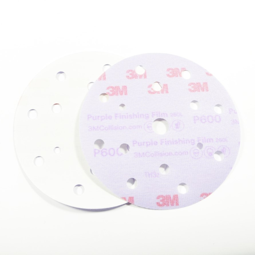 Шліфувальний круг 3M Purple Hookit 260L P600 Ø150 мм 15 отворів