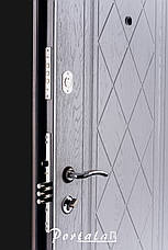 Двері вуличні, серія Люкс+КАЛЕ, фарбований МДФ, модель Шампань, гнутий профіль, коробка 100 мм, полотно 76 мм, фото 3