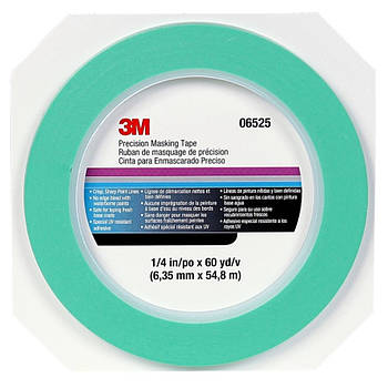 Малярський скотч для точної маскування 3M 6 мм х 55 м зелений