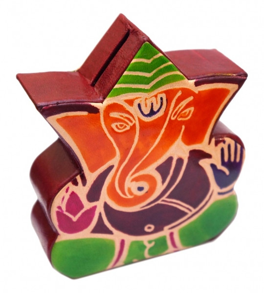 Скарбничка шкіряна Ганеш Бордова