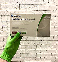 Нітрилові рукавички Medicom SafeTouch Advanced, розмір S, зелені, 100 шт