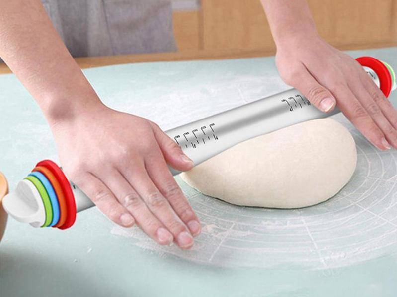 Розумна качалка Foodie 43 см з регулюванням товщини тіста <unk> Качалка Cooking House для розкачування тіста