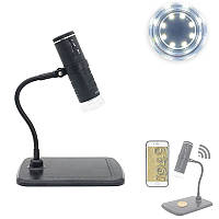 Цифровий бездротовий мікроскоп 1000X, Wi-Fi, 2 Мп, LED-підсвітка, акумулятор