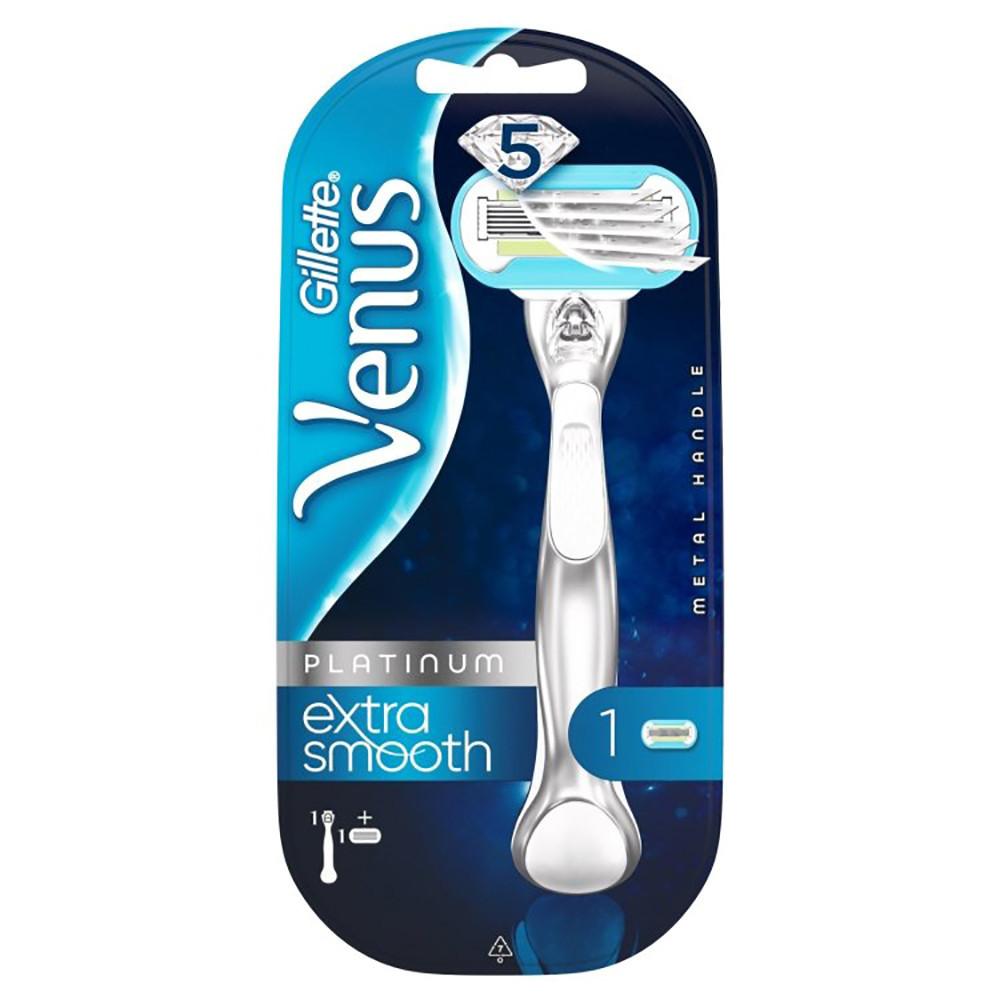 Жіночий бритвений станок Gillette Venus Platinum Extra Smooth з 1 змінною касетою 02002