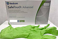 Перчатки нитриловые без пудры, 3,5г, текстурированые SafeTouch Advanced Green (уп 50 пар) р. S (зеленые)