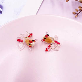 Біжутерія, Сережки Goldfish Yellow