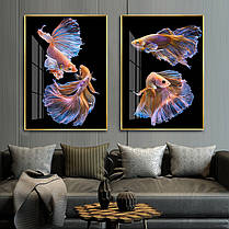 Картина Betta fish, 40х60 см, півник вуалевый мультиколор., фото 4