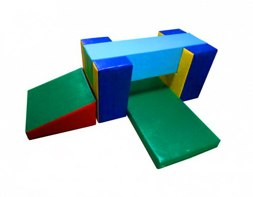 Спортивно-ігровий тренажер Ползалка блок шкірозамінник Різнобарвний (Тіа-sport ТМ)