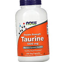 Таурин амінокислота NOW Taurine 1000 mg 250 капс, фото 6
