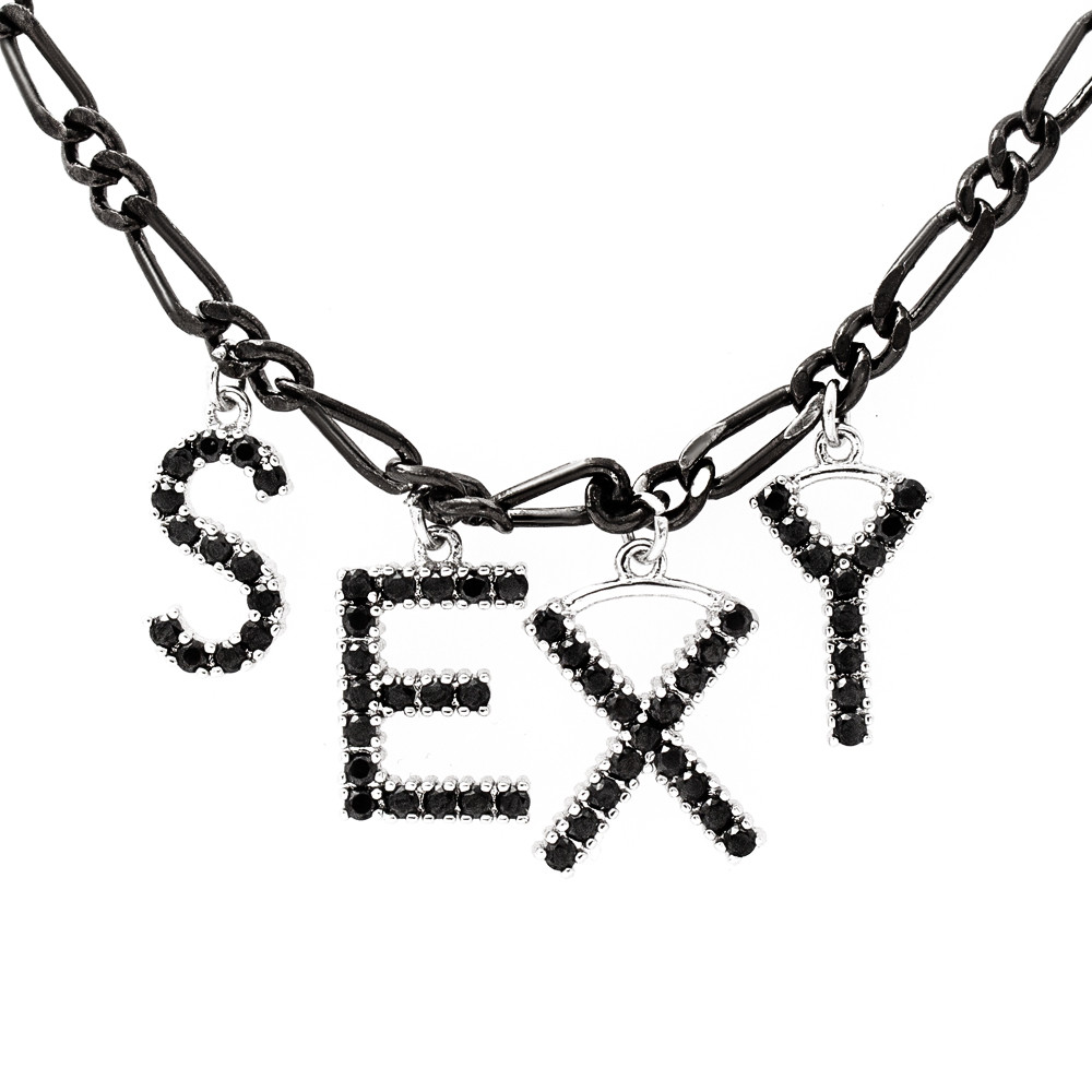 Кулон родій на ланцюжку «SEXY»