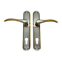 Дверная ручка Ozcanlar Bodrum Y-85 мм латунь золото/хром