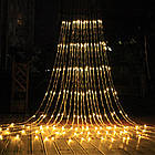 Гірлянда водоспад 2 м х 2 м (160 LED статичний режим) світловий завісу Теплий білий Лучшая цена, фото 2