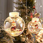 Світлодіодна гірлянда штора кулі з Дідом Морозом 3 м 10 куль Лучшая цена, фото 4