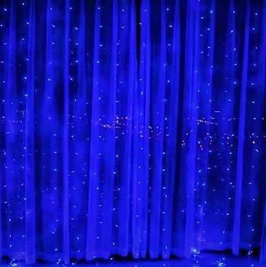Гірлянда Світлодіодна Штора 160 LED 2х2 м Синя Лучшая цена, фото 1