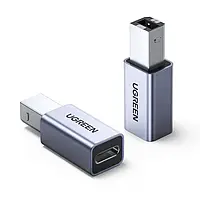 Перехідник Ugreen USB C на USB B Printer Adapter для принтера, жорсткого диска, док-станції, факсу Grey (US382)