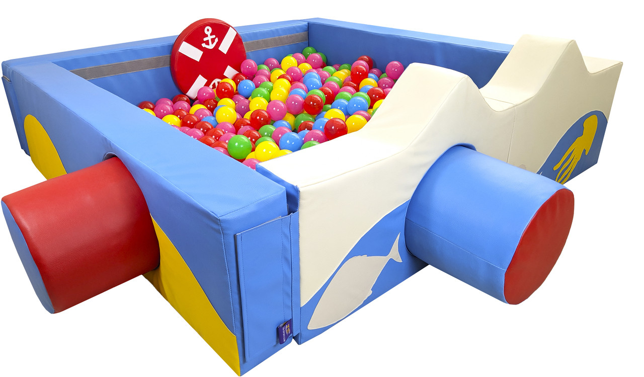 Сухий басейн Мореплавець 165х40 см, без кульок кожзам Різнобарвний (Tia-sport TM)