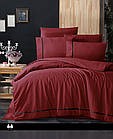 Комплект постільної білизни євро розмір First Сhoice ранфорс De luxe Alisa red