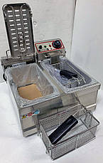 Фритюрниця двопостова Beckers FB 66LTA об'ємом 6+6 л, фото 5