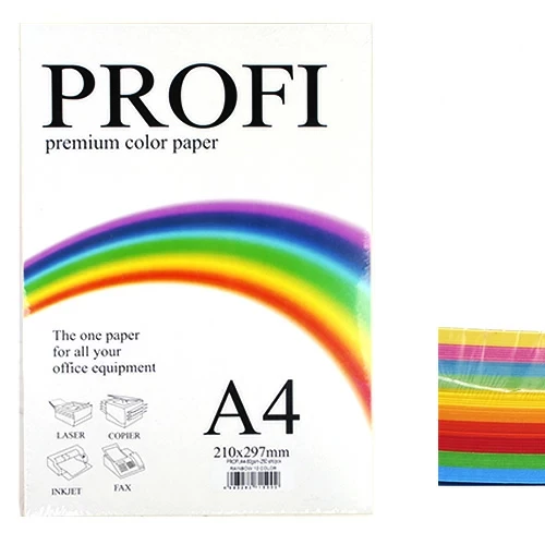 Папір кольоровий PROFI (10 кол.) А4 , 80г/м2 , 250 арк.
