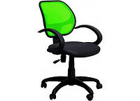 Кресло офисное Байт подлокотники АМФ-5 сиденье сетка черная, спинка сетка красная (AMF-ТМ) підлокітники АМФ-5, сидіння Сітка чорна, спинка Сітка Салатова