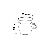 Тримач для чашки на основі кукурудзяного крохмалю пластиковий (60 шт/уп). Багаторазовий Еко Посуд білий, фото 2
