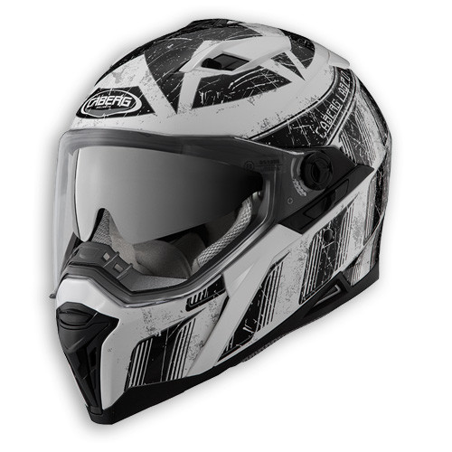 МОТОШОЛОМ ЗАКРИТИЙ CABERG STUNT BLADE STEEZ КОЛІР БІЛИЙ / ЧОРНИЙ