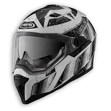 МОТОШОЛОМ ЗАКРИТИЙ CABERG STUNT BLADE STEEZ КОЛІР БІЛИЙ / ЧОРНИЙ