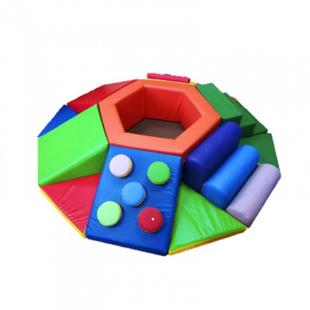 М'який тренажер з сухим басейном Цар гори шкірозамінник Різнобарвний (Тіа-sport ТМ)