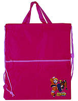 Сумка-мішок, з кишенею на блиск, нейлон ,2-54, 45*35см, рожева№1