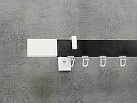 Карниз Marcin Dekor Square line Квадро 160 см одинарный белый/черный глянец (кронштейн 9 см)