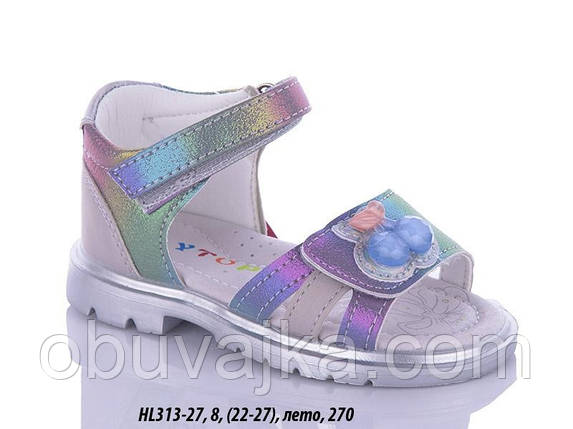 Літнє взуття оптом Босоніжки для дівчинки від виробника Y top (рр 22-27), фото 2