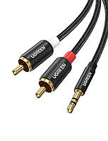 Кабель аудио Ugreen 3.5 mm to 2RCA Audio Cable стерео Y-разветвитель 2 м Black (AV116)