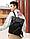 Стильний чоловічий рюкзак чорний кожзам ( код: R663 ), фото 5
