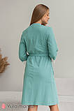 Комплект для вагітних та годування халат Sati + нічна сорочка Agata, полин, фото 7