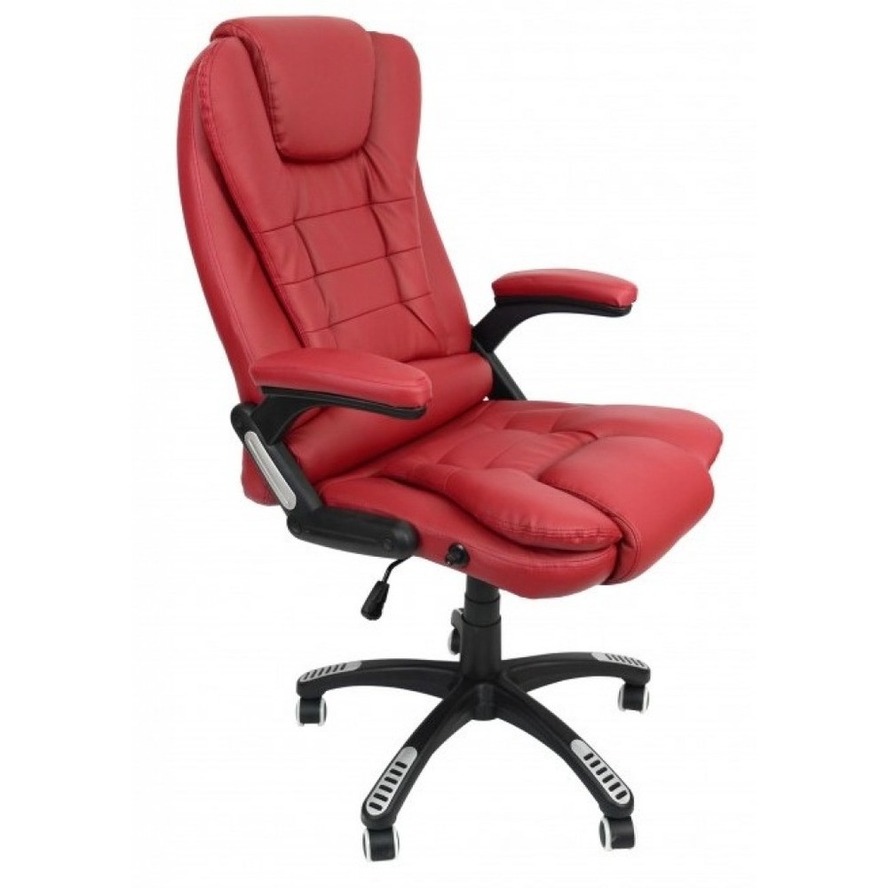 Крісло офісне Bonro О-8025. Колір бордовий.