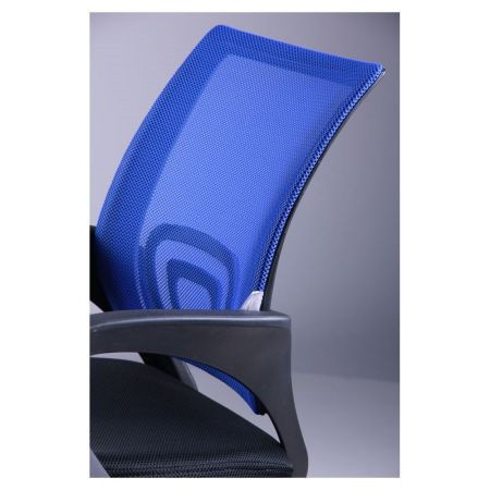 Кресло офисное Веб крестовина пластик механизм Tilt сетка Черная (AMF-ТМ) сидіння Сітка чорна, спинка Сітка Синя - фото 2 - id-p1563649381