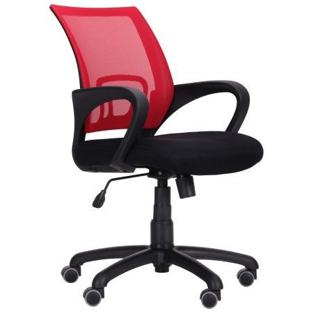 Кресло офисное Веб крестовина пластик механизм Tilt сетка Черная (AMF-ТМ) сидіння Сітка чорна, спинка Сітка Червона - фото 4 - id-p1563649383