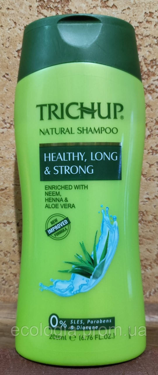 Тричуп Шампунь Здоров'я Довжина і сила волосся 200 мл Trichup Shampoo Healthy long strong Зміцнення Зростання Відновл