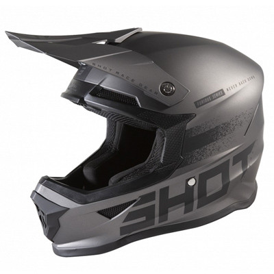 МОТОШОЛОМ SHOT RACING FURIOUS RAW 2.0 BLACK GREY GUNMETAL MATT