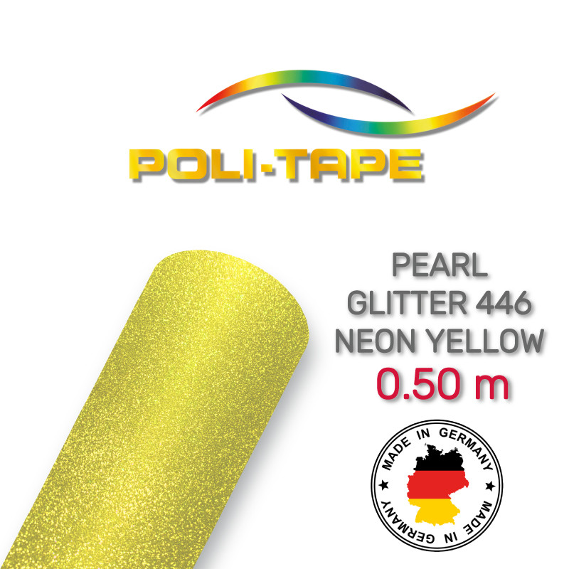 Poli-Flex Pearl Glitter 446 Neon Yellow, фото 1