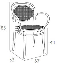 Крісло стара класика зелений (MarcelXL stacking armchair), арт. 258, фото 3